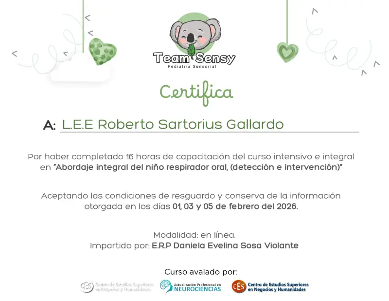 Especialización Respirador Oral