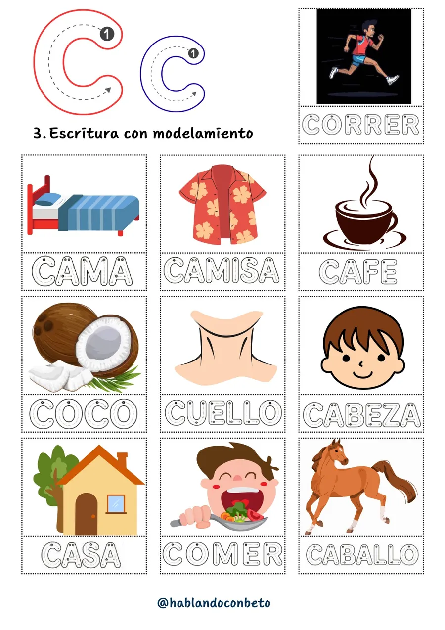 Aprendo a Leer y Escribir con Beto: Letra C, página de muestra 2