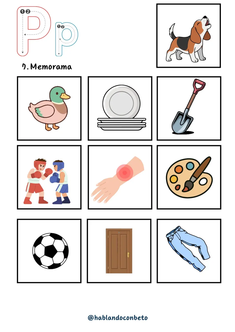 Aprendo a Leer y Escribir con Beto: Letra P, página de muestra 3