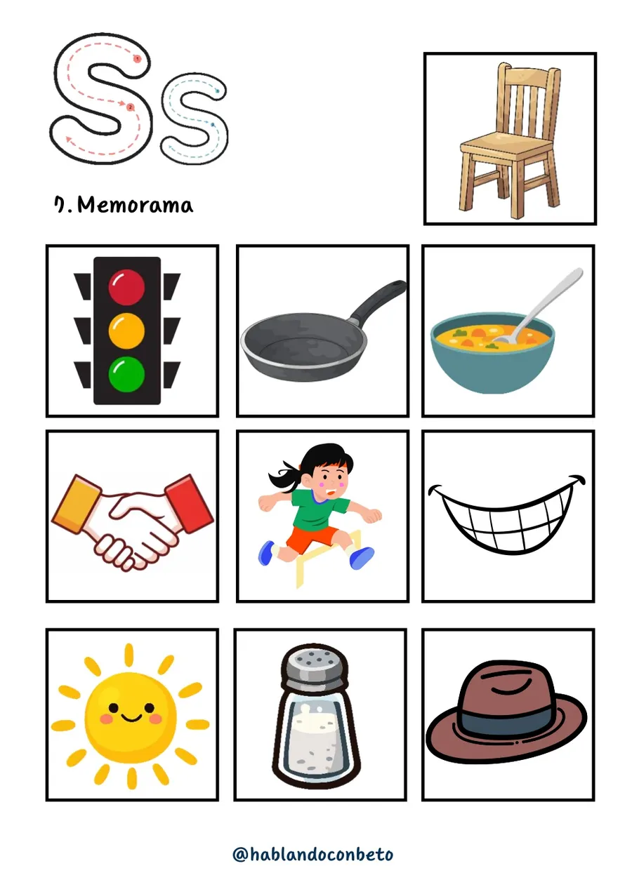 Aprendo a Leer y Escribir con Beto: Letra S, página de muestra 2