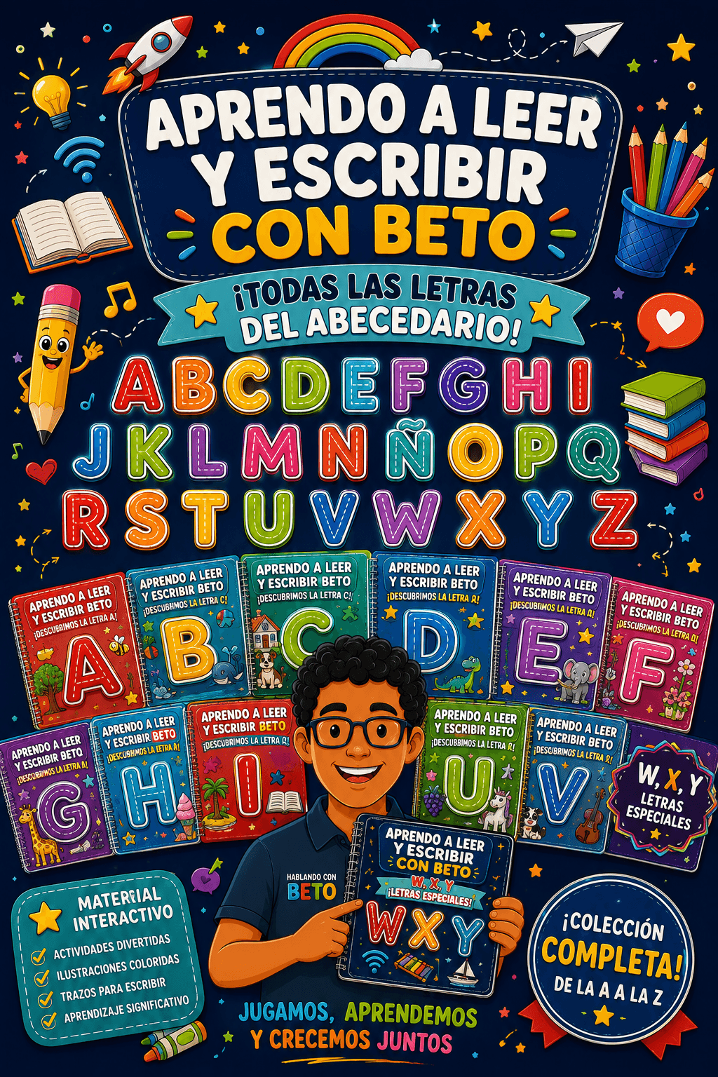 Aprendo a Leer y Escribir con Beto: Abecedario Completo