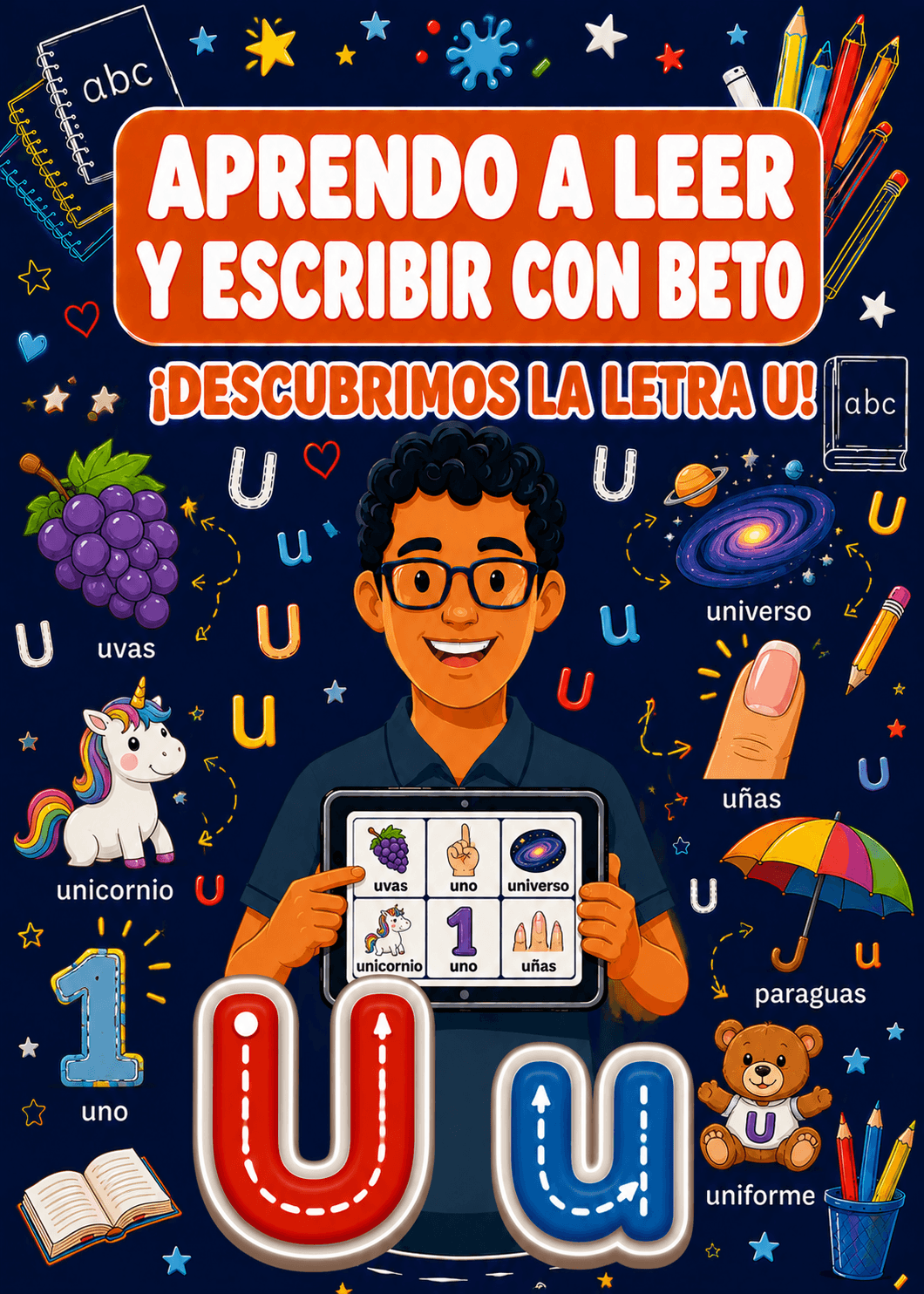 Aprendo a Leer y Escribir con Beto: Letra U