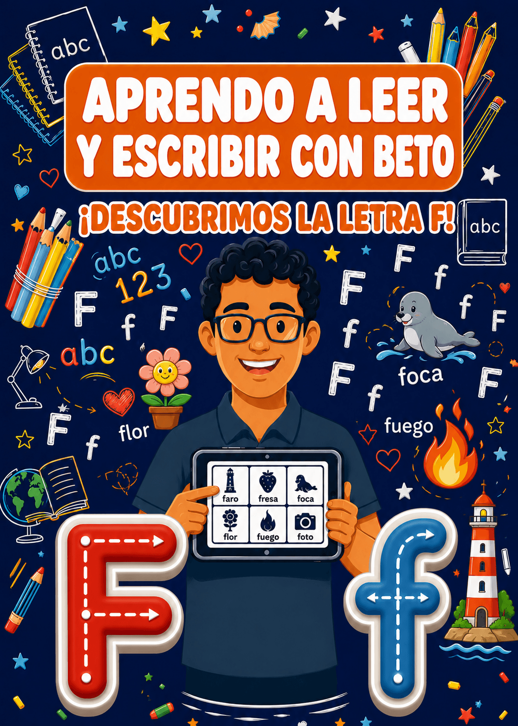 Aprendo a Leer y Escribir con Beto: Letra F