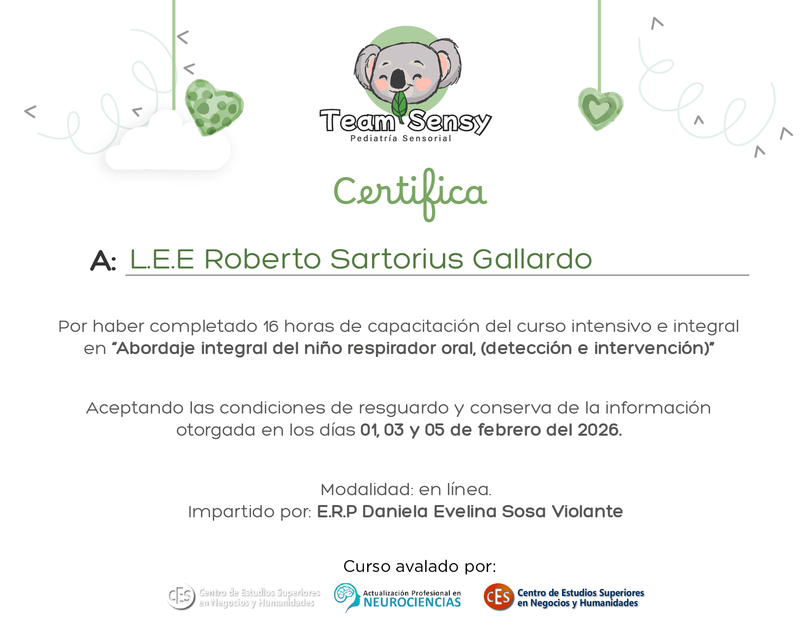 Especialización Respirador Oral